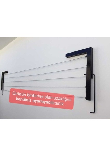 Demir Çamaşır Kurutmalık Katlanır Metal Çamaşır Askılığı Siyah