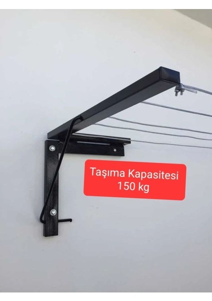 Demir Çamaşır Kurutmalık Katlanır Metal Çamaşır Askılığı Siyah