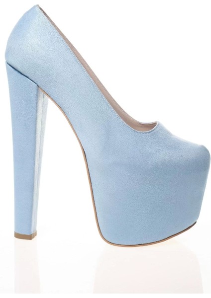 Kadın Moda Şık Fuşya Süet Yüksek Topuk Topuklu Zarif Tasarım Düğün Nişan Gece Abiye Ayakkabı