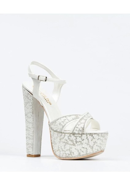 Kadın Moda Ayna Full Inci Taşlı Çapraz Klasik Topuklu Platformlu Düğün Nişan Gece Abiye Ayakkabı fiyatları