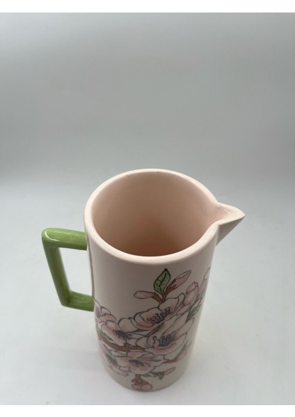 Handmade Seramik Sürahi(Çiçekli)