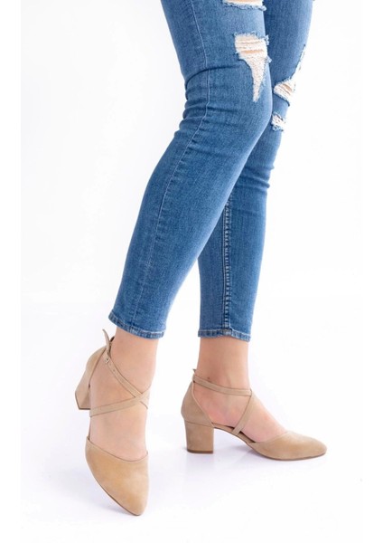 Kadın Moda Şık Pudra Süet Topuklu Klasik Ayakkabı Topuklu Düğün Nişan Gece Abiye Ayakkabı modelleri