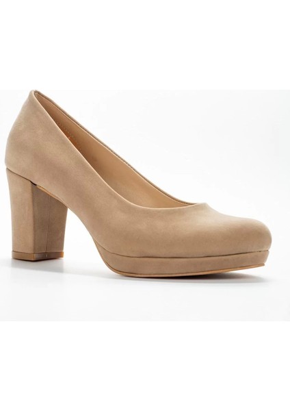 Kadın Moda Şık Vizon Süet Topuklu Ayakkabı Zarif Tasarım Düğün Nişan Gece Abiye Ayakkabı fiyatları