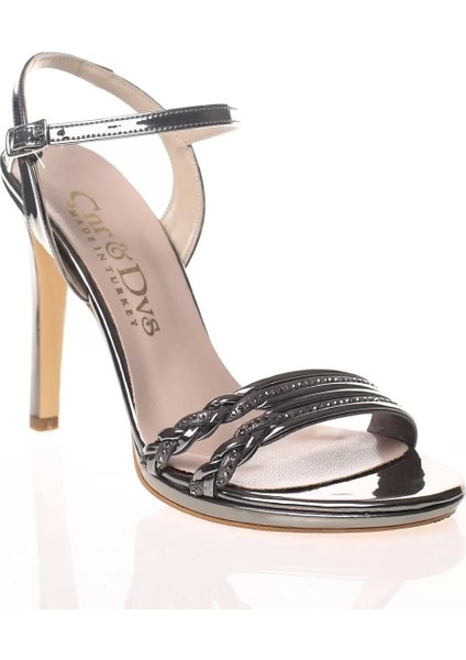 Kadın Moda Şık Platin Ayna Örgü Taş Topuklu Zarif Tasarım Düğün Nişan Gece Abiye Ayakkabı fiyatları