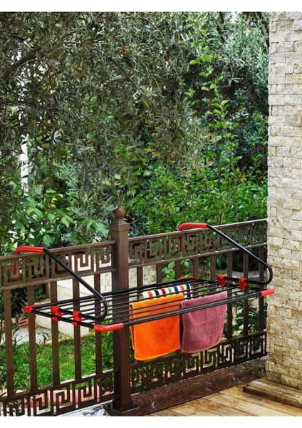 Metal Mindos Balkon Çamaşır Kurutma Askısı (Kalın Borulu) Beyaz