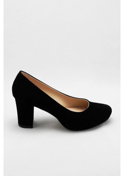 Kadın Moda Şık Siyah Klasik Topuklu Ayakkabı Topuklu Düğün Nişan Gece Abiye Ayakkabı