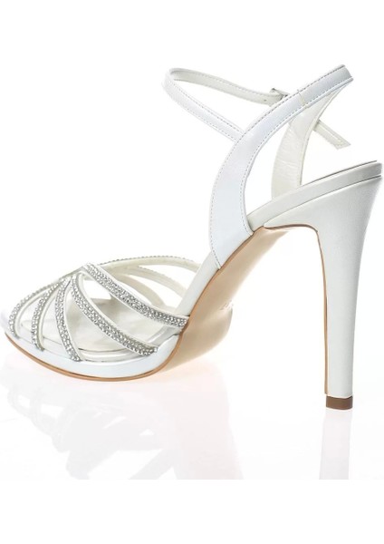 Kadın Moda Şık Gold Ayna Beş Taş Topuklu Zarif Tasarım Düğün Nişan Gece Abiye Ayakkabı fırsatları