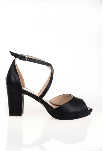 Kadın Moda Şık Siyah Topuklu Ayakkabı Topuklu Zarif Tasarım Düğün Nişan Gece Abiye Ayakkabı