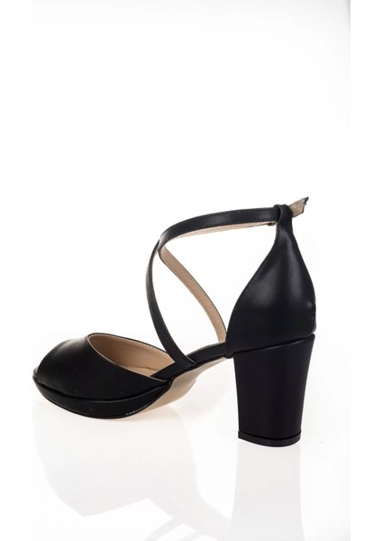 Kadın Moda Şık Siyah Topuklu Ayakkabı Topuklu Zarif Tasarım Düğün Nişan Gece Abiye Ayakkabı fırsatları