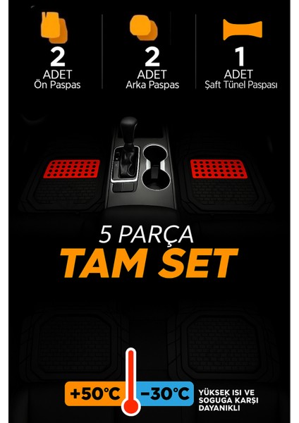Ds Automobiles Ds 3 2013 Model 4d Line Kırmızı Havuzlu Paspas