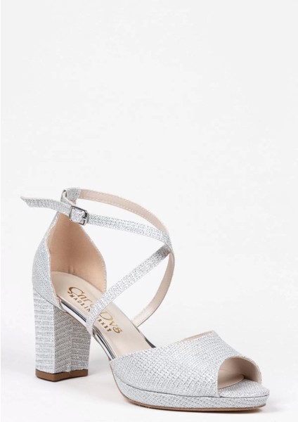 Kadın Moda Şık Gümüş Mercan Topuklu Zarif Tasarım Yüksek Topuk Düğün Nişan Gece Abiye Ayakkabı fiyatları