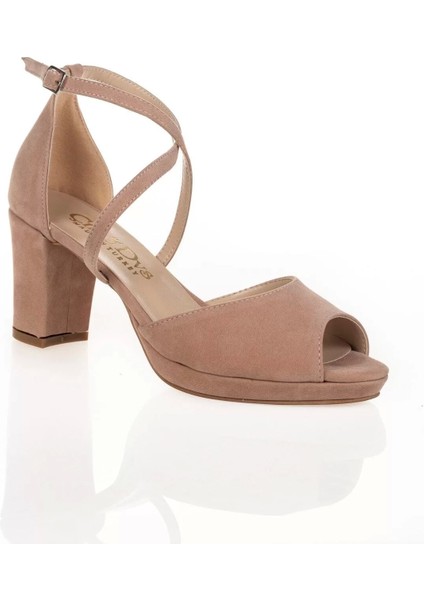 Kadın Moda Şık Pudra Süet Topuklu Klasik Ayakkabı Topuklu Düğün Nişan Gece Abiye Ayakkabı fiyatları