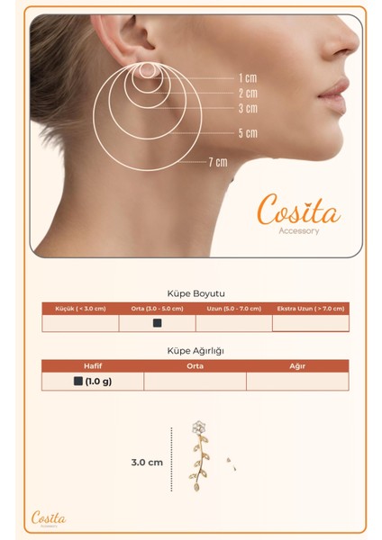 Çiçek Detaylı Zeytindalı Vintage Kulak Çerçevesi Rose Küpe indirimleri
