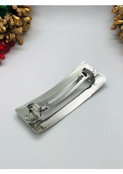 Gold ve Gümüş Metal Şık Dikdörtgen Otomatik Toka 8 cm Kadın Toka Saç Tokası modelleri