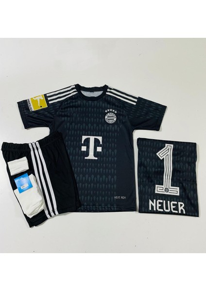 B.münih 2023/24 Yeni Sezon Manuel Neuer Kaleci Çocuk Forması 4'lü Set