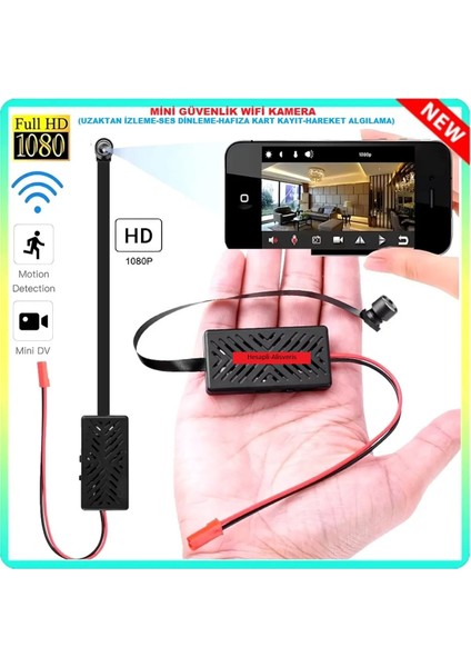 Mini Güvenlik Wifi Kamera (Uzaktan Izleme-Ses Dinleme-Hafıza Kart Kayıt-Hareket Algılama) modelleri