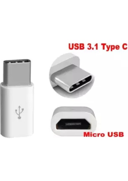 Tigdes USB 3.1 Type C - Micro USB 2.0 Çevirici Dönüştürücü