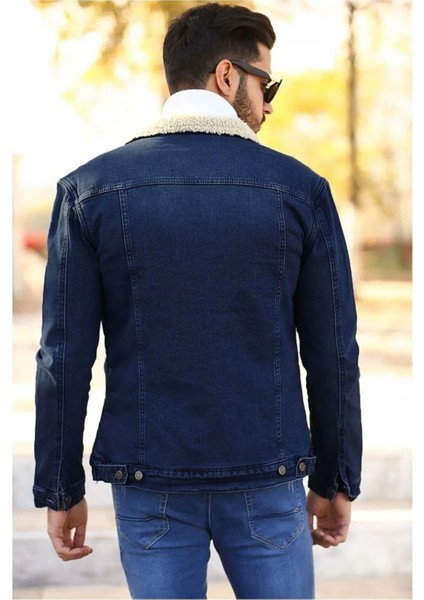 Erkek Içi Kürklü Slim Fit Kot Ceket fırsatları