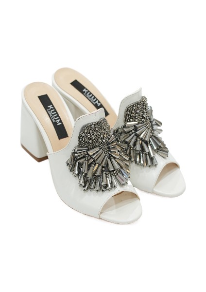 Kadın Aksesuar Detaylı Topuklu Terlik