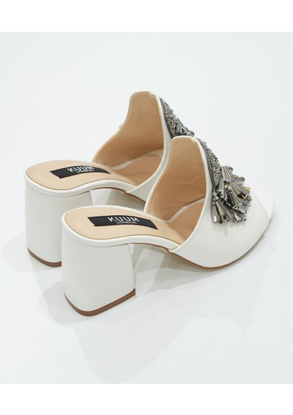 Kadın Aksesuar Detaylı Topuklu Terlik modelleri
