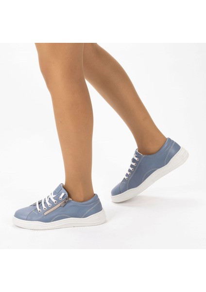 Kadın Deri Geniş Kalıp Günlük Ayakkabı Sneakers