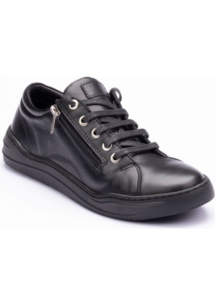 Kadın Deri Geniş Kalıp Günlük Ayakkabı Sneakers