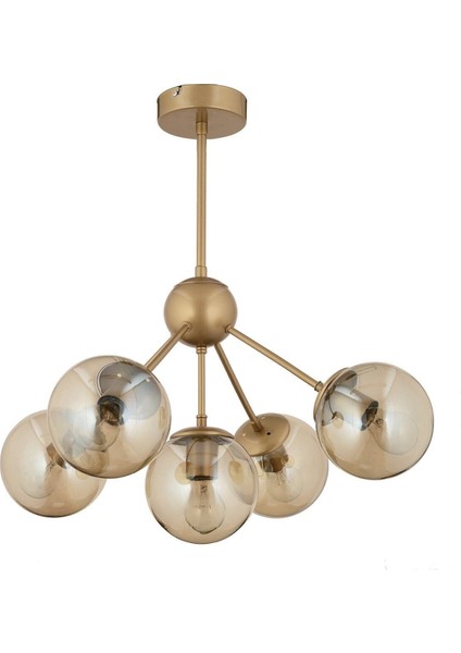 Modern Metal 5'li Camlı Avize - Genç Odası ve Salon için Şık Aydınlatma Çözümü modelleri
