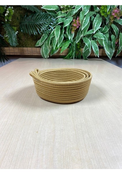 Fiyonklu 3'lü Çok Amaçlı Sepet, Jüt İp, Dekoratif ve Kullanışlı, Bej Renk fırsatları