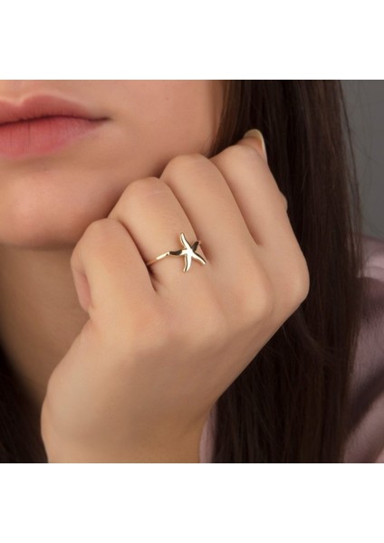 14 Ayar Deniz Yıldızı Yüzük