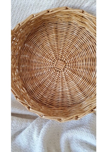Doğal Hasır Rattan Bambu Çok Amaçlı Düzenleyici Sepet 28x8 cm modelleri