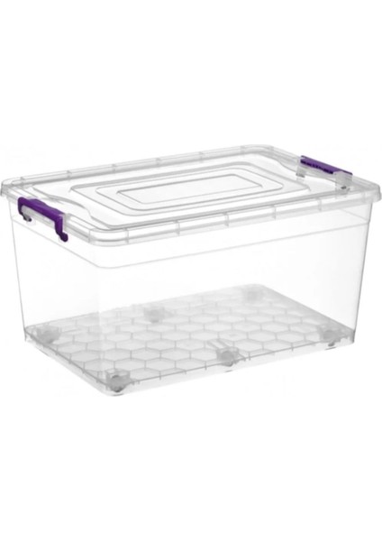 Şeffaf 60 Litre Tekerlekli Saklama Kutusu, Geniş ve Pratik Kullanım İçin Tasarlandı