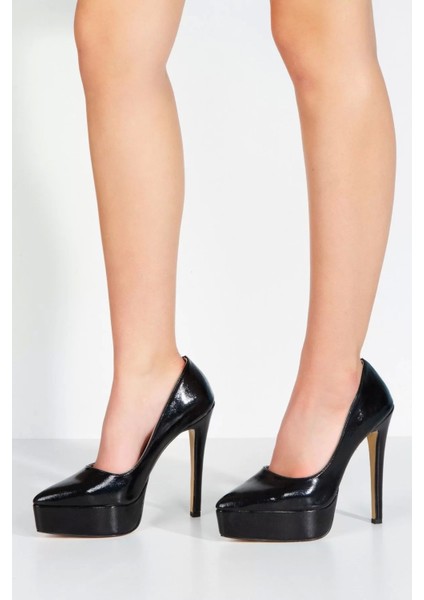 Kadın Moda Şık Gümüş Ayna Klasik Sivri Ince Topuklu Platformlu Düğün Nişan Gece Abiye Ayakkabı modelleri