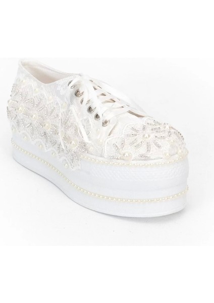Kadın Moda Şık Beyaz Çınar Taşlı Dolgu Topuklu Ayakkabı Topuklu Düğün Nişan Gece Abiye Ayakkabı fiyatları