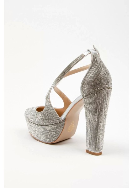 Kadın Moda Şık Gold Janjan Full Taş Düğün Nişan Gece Abiye Ayakkabı fırsatları