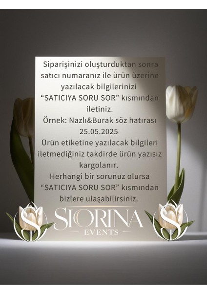 Cam Ters Fanus Incili Kişiye Özel Beyaz Güllü Söz, Nişan, Düğün, Kına, Nikah, Hediyelik modelleri