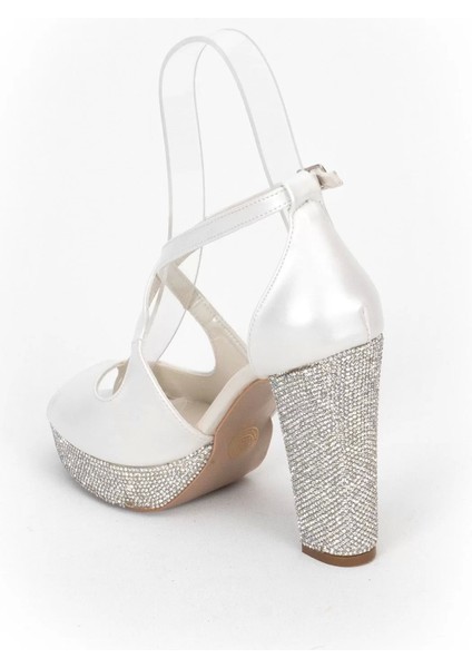 Kadın Moda Şık Sedef Cilt Taşlı Topuklu Zarif Tasarım Düğün Nişan Gece Abiye Ayakkabı fırsatları