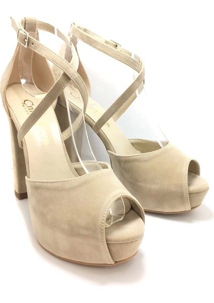 Kadın Moda Şık Vizon Süet Topuklu Zarif Tasarım Yüksek Topuk Düğün Nişan Gece Abiye Ayakkabı modelleri