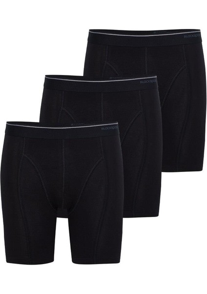 Tender Cotton 3'lü Uzun Paça Siyah Boxer 9683