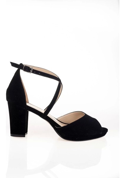 Kadın Moda Şık Siyah Topuklu Ayakkabı Topuklu Zarif Tasarım Düğün Nişan Gece Abiye Ayakkabı