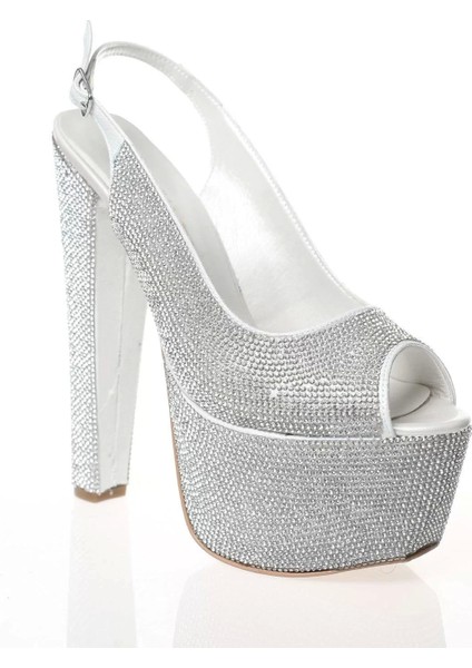 Kadın Moda Şık Gold Full Taş Yüksek Topuk Topuklu Düğün Nişan Gece Abiye Ayakkabı fiyatları