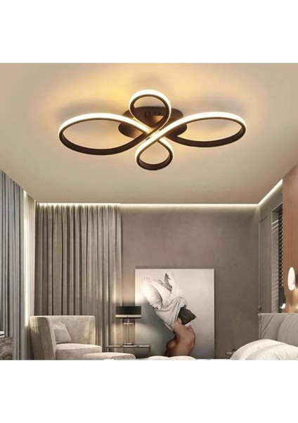 Modern LEDli Alüminyum Plafonyer Beyaz Işık Avize - 55x57 cm Boyutlu