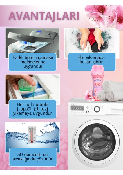 Home&shine Granül Çamaşır Yumuşatıcı Parfümü Cherry Blossom 225 G
