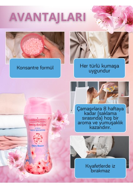 Home&shine Granül Çamaşır Yumuşatıcı Parfümü Cherry Blossom 225 G