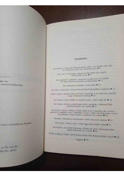 Mustafa Çelebi Tezkiretül Bünyan / Osmanlıca - Türkçe ) fırsatları