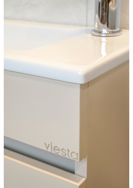 Fit Banyo Dolabı Seti (45 cm Vizon Aynalı Lavabolu Mdf) fırsatları