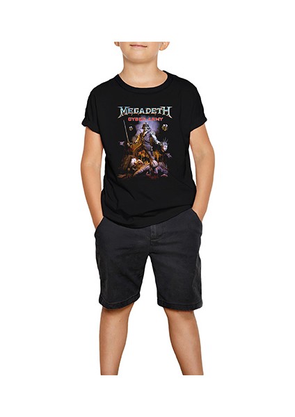 Megadeth Cyber Army Siyah Çocuk Tişört