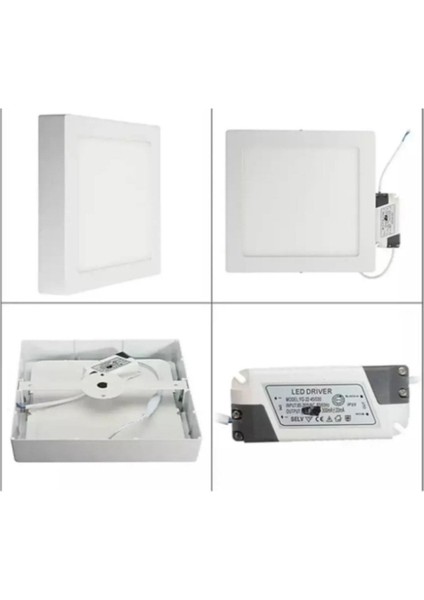 UltraNova Beyaz Kare Tavan LED Armatür 30x46, Plastik, 1 Başlık, Modern ve Şık Tasarım indirimleri