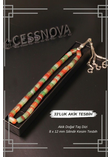 Sertifikalı Brezilya Tavus Kuşu Akik Doğal Taş Tesbih 8 x 12 mm Kapsül Kesim fiyatları
