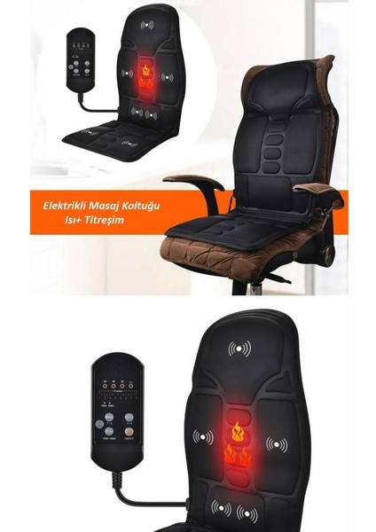 Taşınabilir Isıtmalı Oto Koltuk Masaj Minderi – 8 Programlı Titreşimli Masaj Aleti fırsatları