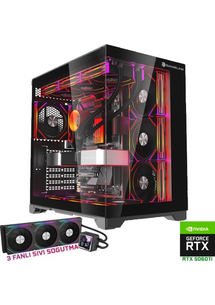 Grand X26 Ryzen 5 7500F 32GB Ddr5 500GB M.2 Nvme RTX5060TI 16GB Sıvı Soğutmalı Oyuncu Masaüstü Bilgisayar